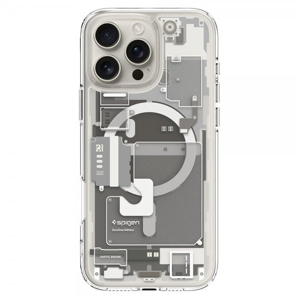 Spigen iPhone 16 Pro Cover Ultra Hybrid Zero One MagFit Natural Titanium