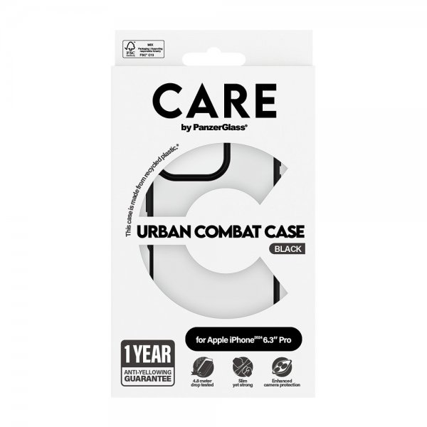 CARE by PanzerGlass iPhone 16 Pro Cover Urban Combat Sort
