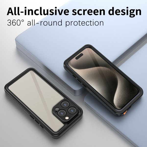 Redpepper iPhone 16 Pro Cover Vandtæt IP68 Sort