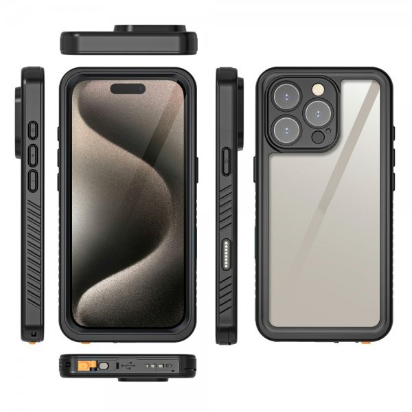 Redpepper iPhone 16 Pro Cover Vandtæt IP68 Sort