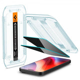 Spigen iPhone 16 Pro/iPhone 17/17 Pro Skærmbeskytter GLAS.tR EZ Fit Privacy 2-pak