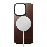 Nomad iPhone 16 Pro Skin Magnetisk Læderbagside Rustik Brun