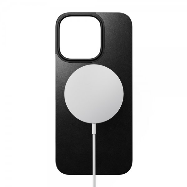 Nomad iPhone 16 Pro Skin Magnetic Leather Back Sort