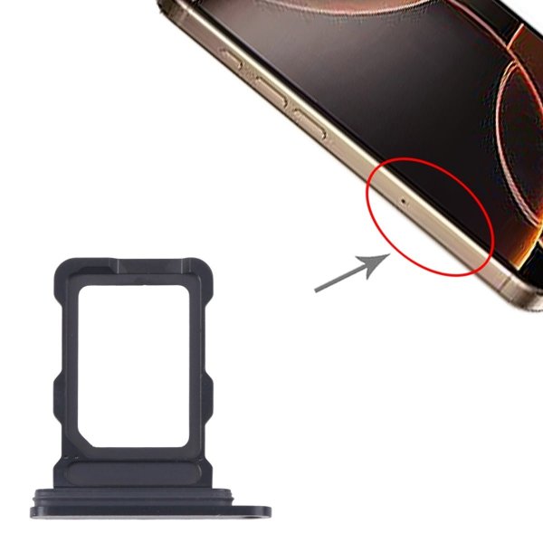 iPhone 16 Pro/16 Pro Max Simkortsholder - Sort