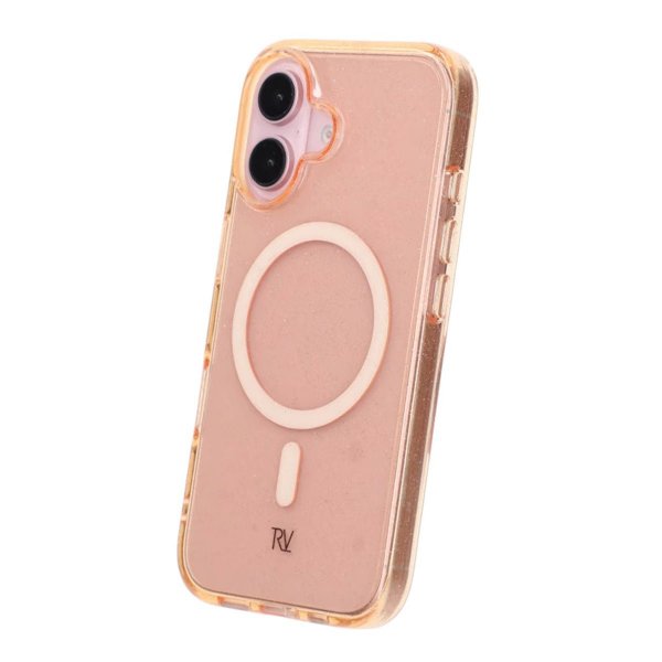 Rvelon iPhone 16 Cover Glitter MagSafe Guld