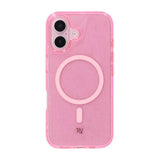 Rvelon iPhone 16 Cover Glitter MagSafe Rosa