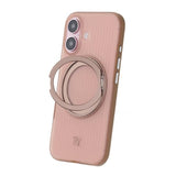 Rvelon iPhone 16 Cover Roterbart MagSafe Stativ Brun
