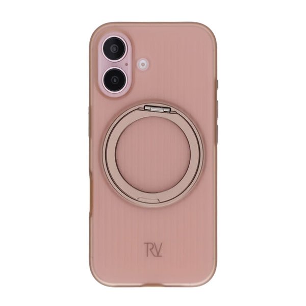 Rvelon iPhone 16 Cover Roterbart MagSafe Stativ Brun