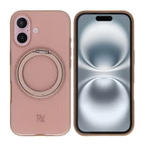Rvelon iPhone 16 Cover Roterbart MagSafe Stativ Brun