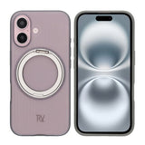 Rvelon iPhone 16 Cover Roterbar MagSafe Stativ Grå