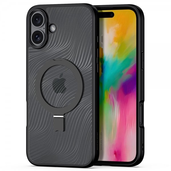 Dux Ducis iPhone 16 Cover Aimo Series MagSafe Kickstand Sort