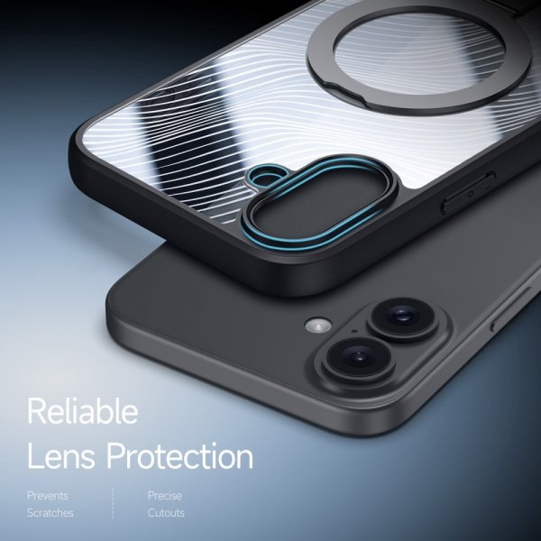 Dux Ducis iPhone 16 Cover Aimo Series MagSafe Kickstand Sort