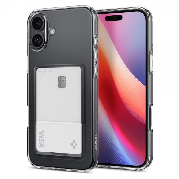 Spigen iPhone 16 Cover Crystal Slot Crystal Clear