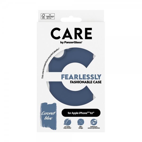 CARE by PanzerGlass iPhone 16 Cover Fashionable Blå