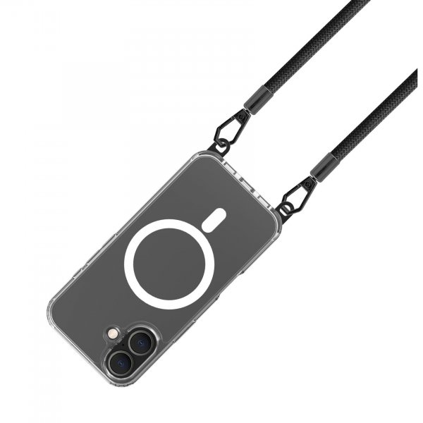 Celly iPhone 16 Cover Freedom Necklace MagSafe Transparent