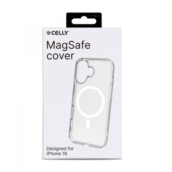 Celly iPhone 16 Cover GELSKINMAG MagSafe Transparent Hvid