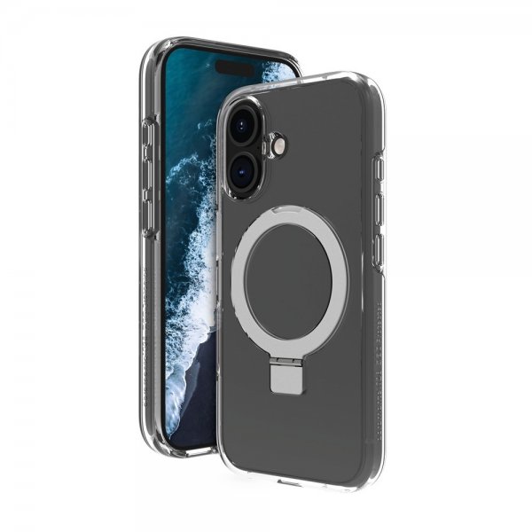 dbramante1928 iPhone 16 Cover Iceland Ultra D3O MagSafe Kickstand Gennemsigtig