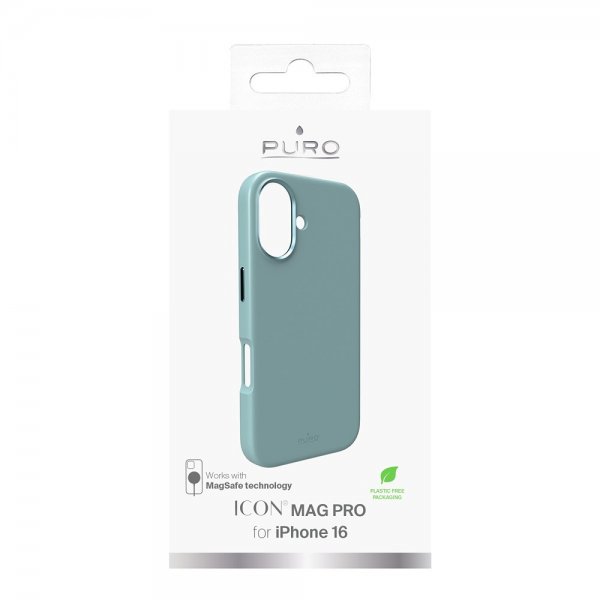 Puro iPhone 16 Cover ICON Mag Pro Grøn