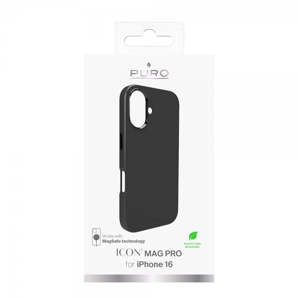 Puro iPhone 16 Cover ICON Mag Pro Sort