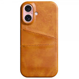iPhone 16 Cover med to Kortlommer Lysebrun