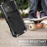 R-JUST iPhone 16 Cover Metal Stødabsorberende Sort