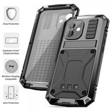 R-JUST iPhone 16 Cover Metal Stødabsorberende Sort