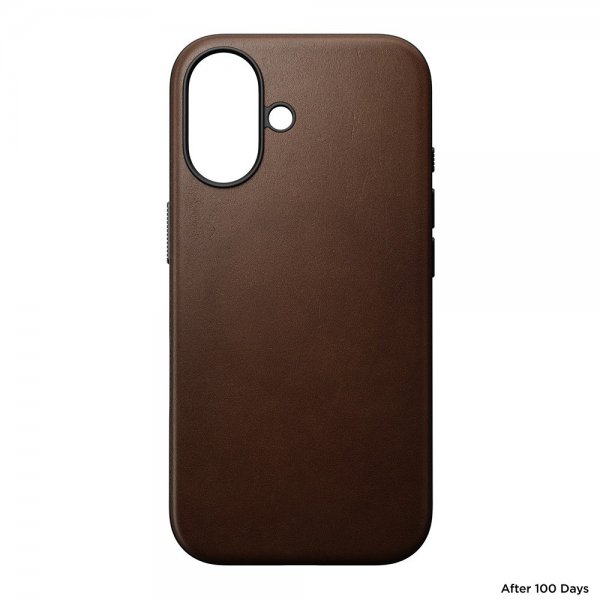 Nomad iPhone 16 Skal Modern Læder Cover Brun