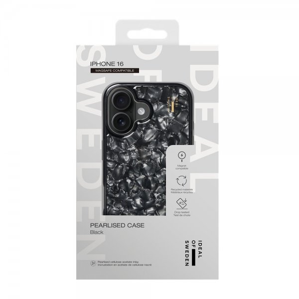 Ideal of Sweden iPhone 16 Cover Pearlised Case MagSafe Sort