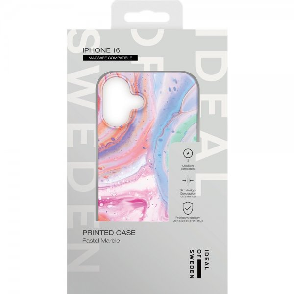 Ideal of Sweden iPhone 16 Cover Printed Case MagSafe Pastel Marble