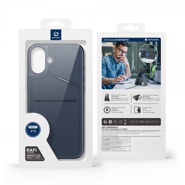 Dux Ducis iPhone 16 Cover Rafi II Series MagSafe Blå