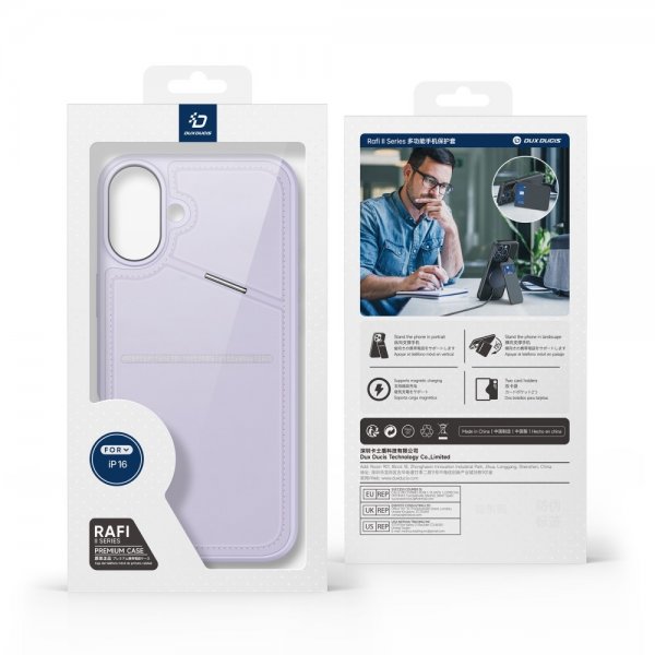 Dux Ducis iPhone 16 Cover Rafi II Series MagSafe Lilla