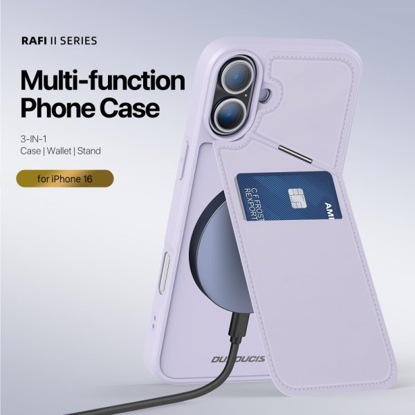 Dux Ducis iPhone 16 Cover Rafi II Series MagSafe Lilla