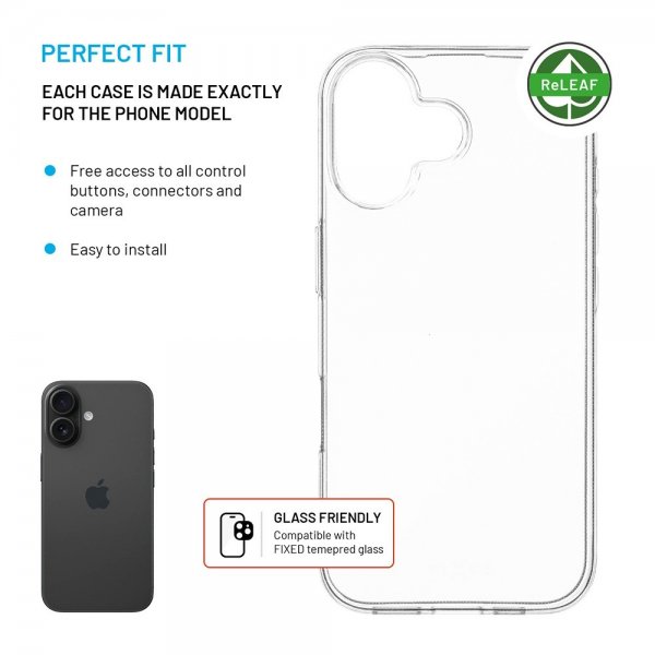 Fast iPhone 16 Cover ReStory Transparent