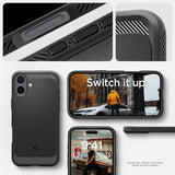 Spigen iPhone 16 Cover Rugged Armor MagFit Mat Sort