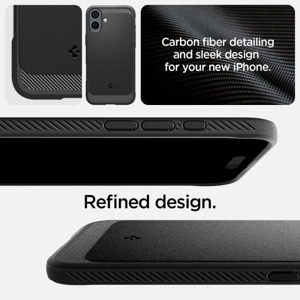 Spigen iPhone 16 Cover Rugged Armor MagFit Mat Sort
