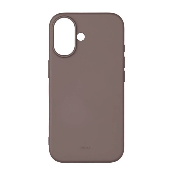 Onsala iPhone 16 Cover Silikonefølelse Chocolate