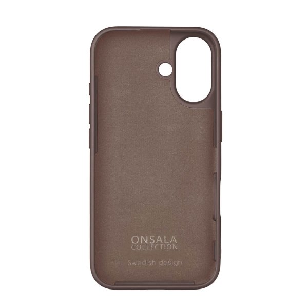Onsala iPhone 16 Cover Silikonefølelse Chocolate