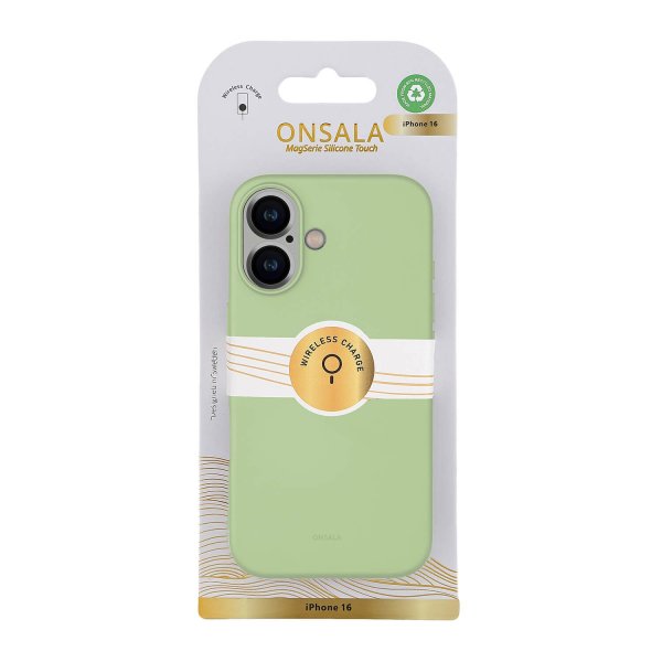 Onsala iPhone 16 Cover Silikonefornemmelse Lime