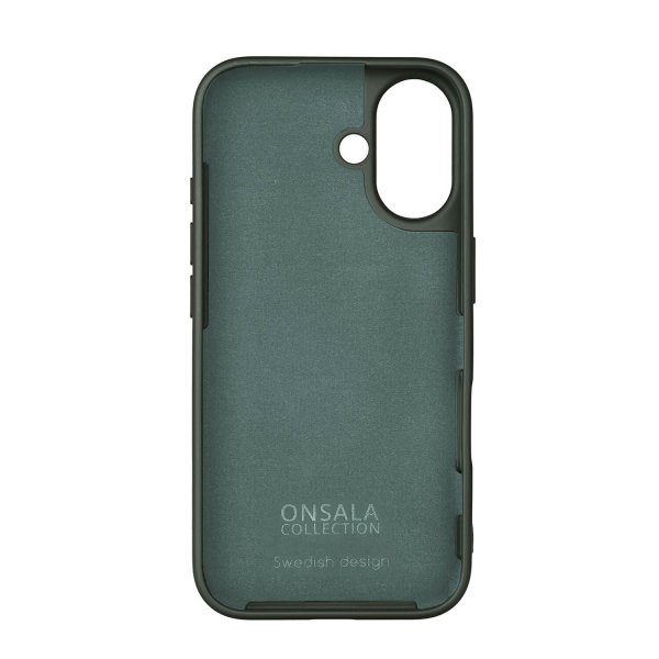 Onsala iPhone 16 Cover Silikonefølelse Olive Green