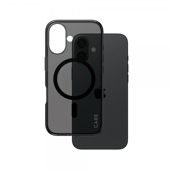 CARE by PanzerGlass iPhone 16 Cover Smokey MagSafe Sort