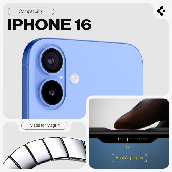 Spigen iPhone 16 Cover Tough Armor MagFit Frost Black