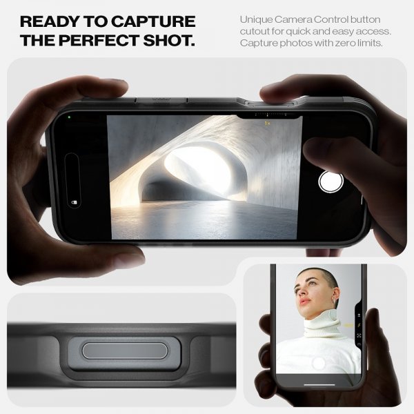 Spigen iPhone 16 Cover Tough Armor MagFit Frost Black