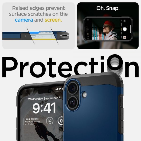 Spigen iPhone 16 Cover Tough Armor MagFit Navy Blue
