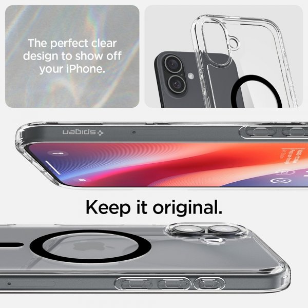 Spigen iPhone 16 Cover Ultra Hybrid MagFit Sort