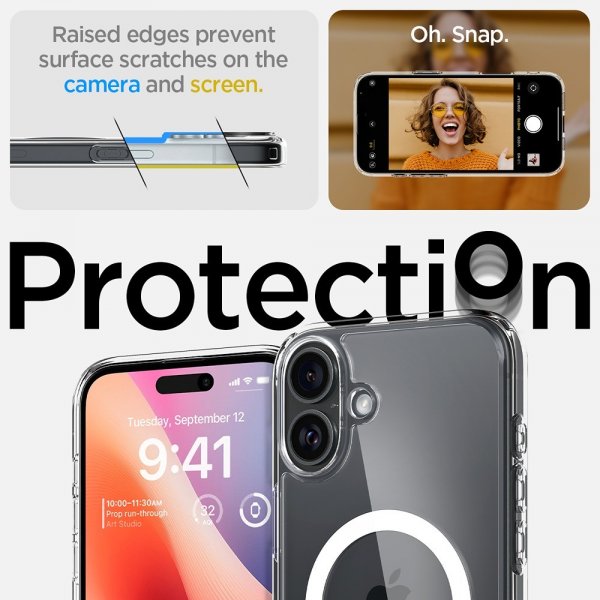 Spigen iPhone 16 Cover Ultra Hybrid MagFit Hvid
