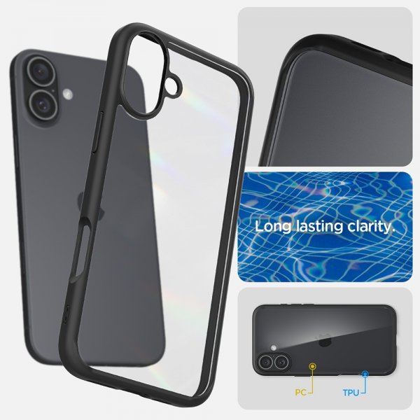 Spigen iPhone 16 Cover Ultra Hybrid Mat Sort