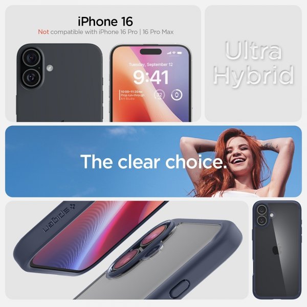 Spigen iPhone 16 Cover Ultra Hybrid Navy Blue