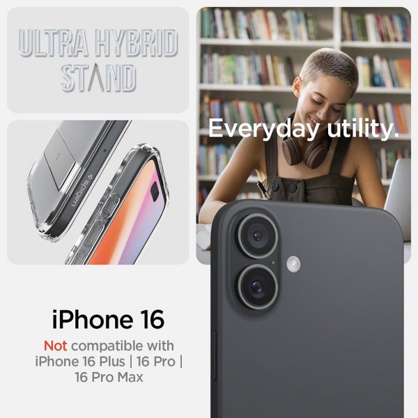 Spigen iPhone 16 Cover Ultra Hybrid S MagFit Krystalklar