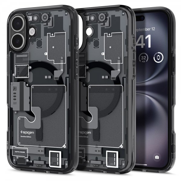 Spigen iPhone 16 Cover Ultra Hybrid Zero One MagFit Sort