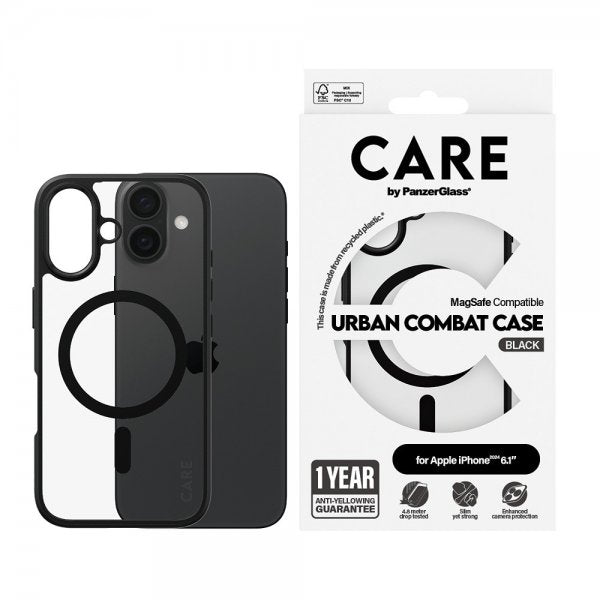 CARE by PanzerGlass iPhone 16 Cover Urban Combat MagSafe Sort